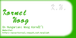 kornel woog business card